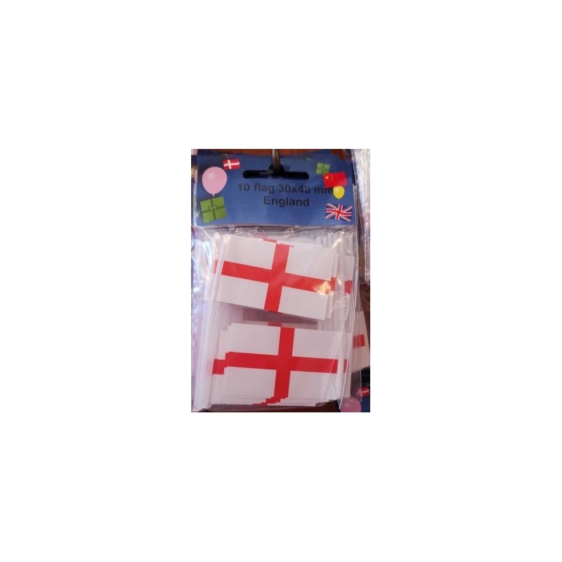 Cake Flags - England (pack of 10)