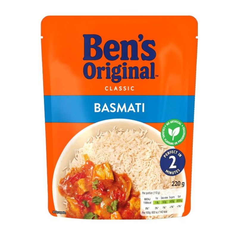 Bens - Original Classic Microwaveable Basmati Rice (220g)