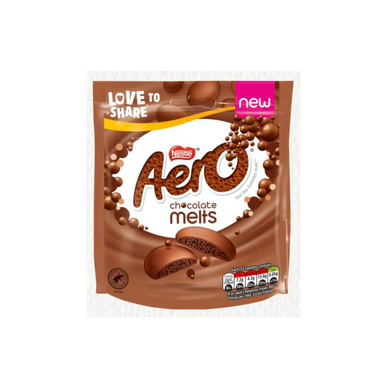 Nestlé Aero Melts Milk Chocolate Pouch (92g)