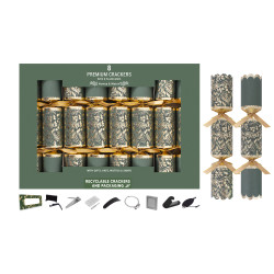 Xmas Crackers.  12.5" (31cm) Premium Green Forest (1 x 8)